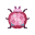 Rosa-Blütenkrabbler