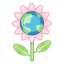 Rosa-Erdenblume