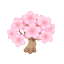 Rosa-Blütenbäumchen
