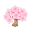 Rosa-Blütenbäumchen