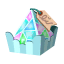 Glitzerglas-Geschenk