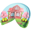 Rosa-Traumhaus-Keks