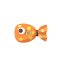 Orangenbonbon-Fisch