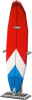Rot-Surfbrett