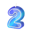 2.-Jubiläumskerze