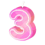 3.-Jubiläumskerze