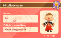 Beispiel einer Mitgliedskarte