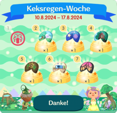 Stempelkarte: Keksregen-Woche