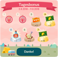 Stempelkarte mit Tagesboni
