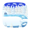 Silbrig-Schneelandschaft