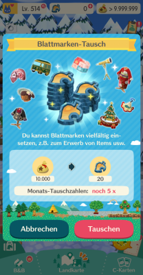 Blattmarken-Tausch