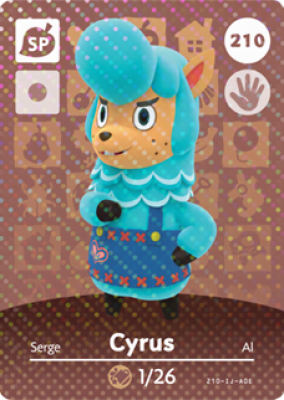 Amiibo Animal Crossing : Serge, Bjorn, Al, Merino - Neufs Sous Blister - Import EURO