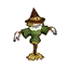 pointy-hat scarecrow