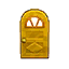 yellow cabin door