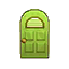 green shutter door