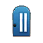 blue modern door
