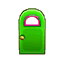 green kiddie door