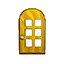 yellow paneled door