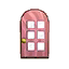 pink paneled door