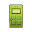 green shutter door