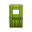 green bamboo door