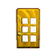 yellow paneled door