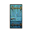 blue iron door