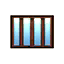 brown lattice window