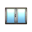gray double window