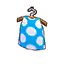 débardeur pois cyan