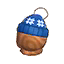 (Eng) blue pom-pom hat