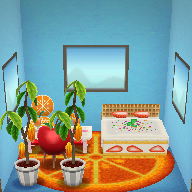 Fruchtiges Zimmer