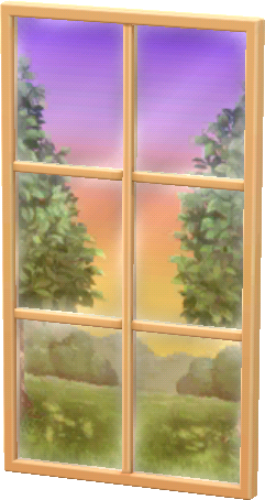 Braun-Rechteckfenster (Abend)