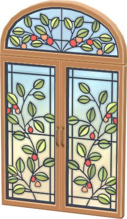 Braun-Glaspflanzenfenster (Morgen)